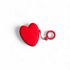 Red Heart-Shaped Red AirPods 1 & 2 Silicone Case